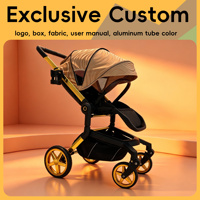 Poussette Land Leopard KingKong pliable facilement, légère, 9,5 kg, cadre en alliage d'aluminium, suspension, réversible, 3-en-1, 22 kg