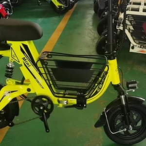 Bicicleta Eléctrica Plegable de 12 Pulgadas con Asiento para Bebé y Cesta, Batería de Litio de 48V, Tipo de Carrocería Abierta, Certificación EEC, Voltaje 60V - Product Image 5