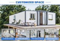 Maison conteneur extensible de 40 pieds, maison modulaire préfabriquée pour projets résidentiels et logements locatifs