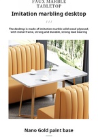 Meubles de restauration rapide commerciaux Burger poulet frit café Restaurant Pizza velours cuir stand canapé cantine Table et chaises ensemble