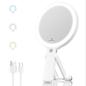 Specchio portatile portatile Touch Screen portatile specchio da viaggio regolabile luminosità ingrandimento specchio per il trucco con luci - Product Image 1