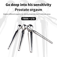 Thermomètre FRRK Design Plug anal en métal pour la stimulation de la prostate, bâton en acier inoxydable lisse, œil de cheval, masturbateur masculin, jouets sexuels