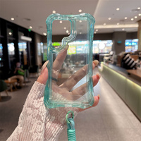 Funda Protectora 3 en 1 de TPU+PC, Color Puro Transparente, con Correa de Muñeca para Samsung Galaxy S26 Ultra, Resistente a Impactos, para S26 Plus