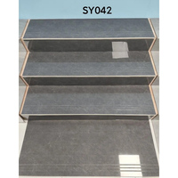 Nouvelles dalles de marbre brillantes en porcelaine 470x1200mm 600x1200mm, design gris pour escaliers, marches d'escalier