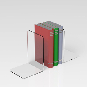 Cầu Vồng <span class=keywords><strong>Acrylic</strong></span> lucite hiển thị cuốn sách đứng rõ ràng cơ sở tinh tế thư viện bookends - Product Image 6