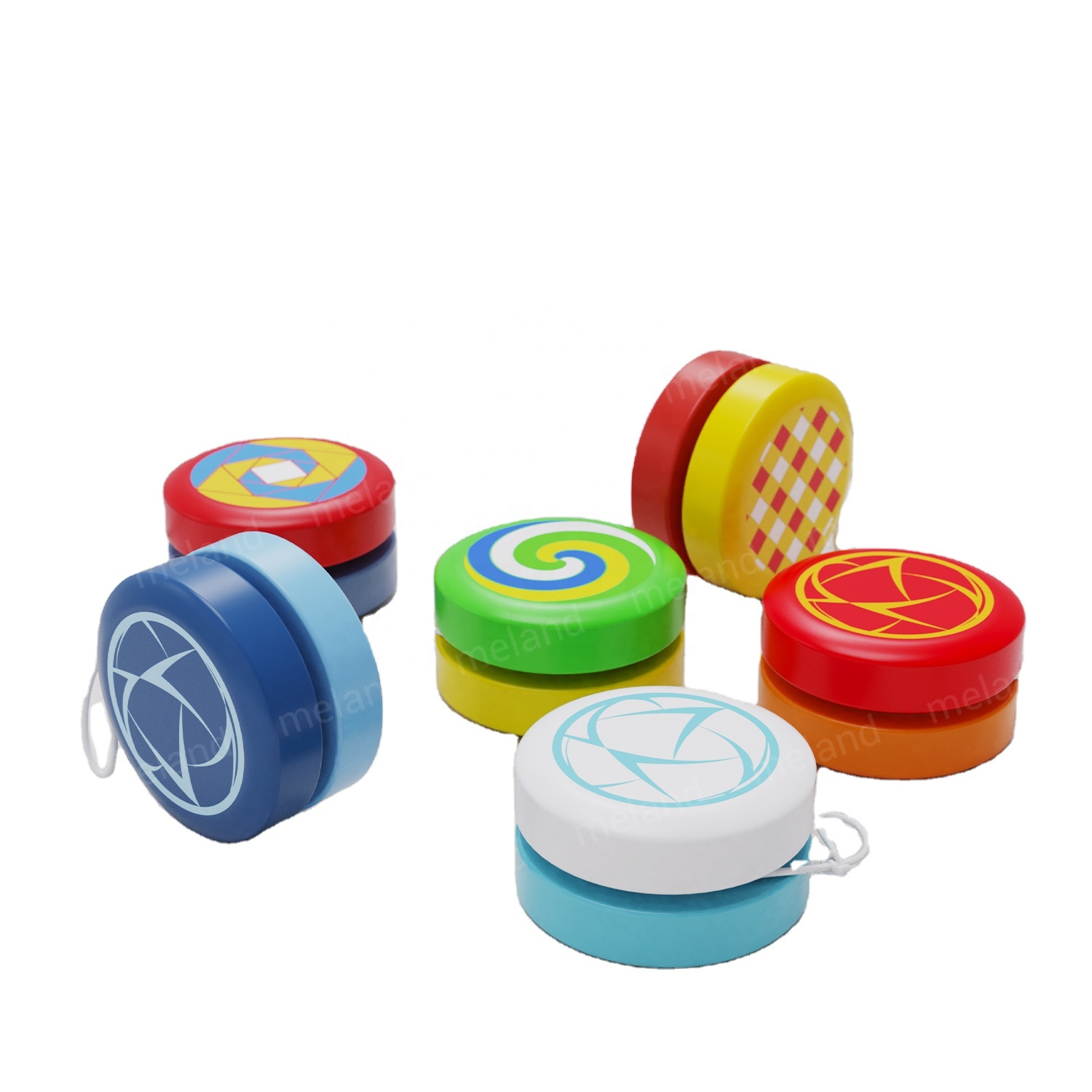 Детские развлечения на заказ, однотонные деревянные Мини-шарики йо-йо, игрушки