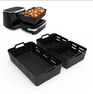 Sartén para hornear de silicona Chengkehome 10qt para freidora de aire, accesorio de sartén <span class=keywords><strong>doble</strong></span> para Ninja AF500EU y <span class=keywords><strong>Cosori</strong></span>, herramientas para pasteles - Product Image 1