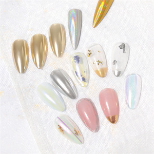 Poudre Magique Effet Miroir Aurore pour Ongles, Pigment Chrome Nacré 3 Couleurs, Marque Privée YC969 - Product Image 5