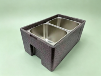 Conteneur alimentaire isotherme en mousse EPP GN 1/2, 32L-2, boîte de transport Gastronorme pour aliments chauds et froids, empilable, léger, transport commercial