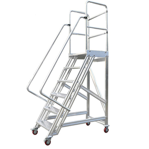 התאמה אישית של ארבעה גלגל בטיחות אלומיניום גלגול פלטפורמות צעדים סולם מעקות גלגל הרמת עזרה oem תמיכה oem - Product Image 4