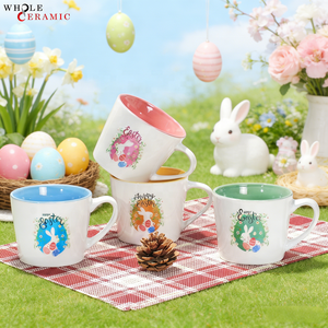 Wholesale Custom <strong>Easter</strong> Bunny Series Ceramic Coffee Milk <strong>Mugs</strong> for Gifting Home Use or Office Use Lovely Rabbits Factory Price - Product Image 2
