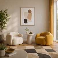 Canapé individuel décontracté de style nordique en tissu personnalisable pour bureaux de vente, clubs, halls d'hôtel, cafés - Canapé de négociation