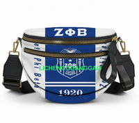 Sorority Zeta Phi Beta 1920 Kabuk Şeklinde Çapraz Askılı Çanta Yunan Harfleriyle Şık Tasarım Unisex Kabuk Çanta Dış Mekan Çapraz Askılı Çanta