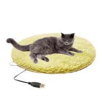 Couverture chauffante électrique pour animaux de compagnie, tapis chauffant en peluche USB, coussin pour chat et chien, tapis chauffant rapide, couverture électrique pour animaux de compagnie