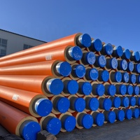 Tuyau/Conduit/Tube d'isolation en mousse de polyuréthane PE pré-isolé à enrobage direct, conductivité thermique 0,033 W/mK, pression de service 2,5 MPa