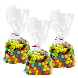 Flat Bottom Cellophane Bags Gusseted with Paper Insert Gusset Treat Bags Block Bottom Cellophane Bags