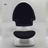 Fauteuil Egg Pod avec haut-parleurs en cuir PU et PVC, design moderne pour appartement et villa
