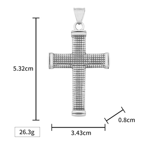High Quality Christian Mens Punk Religious Pendant Stainless Steel Antique Silver Plated Jesus Cross Fine Necklace Pendant - Product Image 2