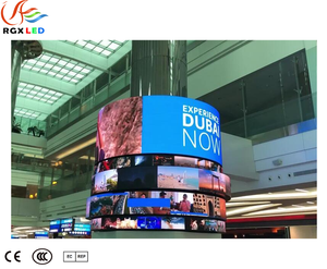 P7.5 P10 P15 đầy đủ màu sắc linh hoạt dẫn Màn hình hiển thị tròn. Thích hợp cho thị trường tài chính và siêu thị. - Product Image 3