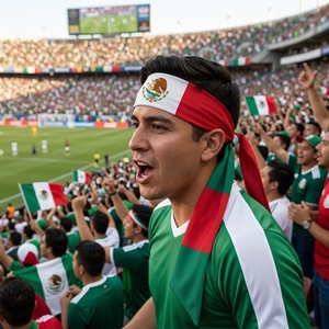 Mexico USA Flag Bandana Sport Headband American <b>Football</b> Soccer Fan Headwear Elastic Running Sweatband Patriotic Party <b>Hair</b> <b>Band</b> - Product Image 3
