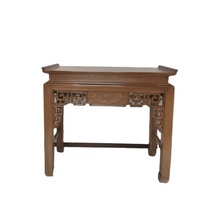Table d'autel rectangulaire traditionnelle en bois gravé, à un seul niveau, réutilisable, pour le culte ancestral à domicile