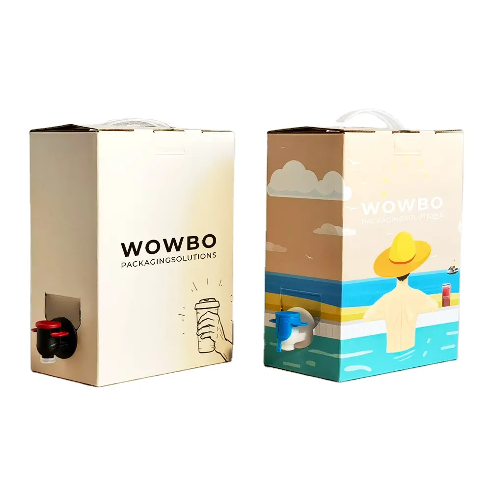 Caja de cartón para llenado de zumo, vino y cerveza de <span class=keywords><strong>barril</strong></span> de Contenedor de cartón, bolsa de papel de aluminio aséptico transparente, caja de café