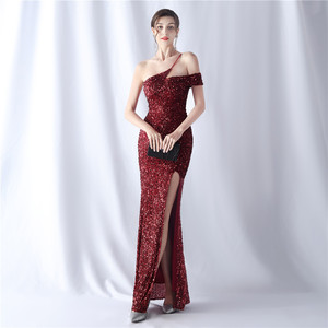 18682 #   Robe de soirée longue et sexy à sequins colorés pour les réunions de mondaines, robe de mariée élégante et amincissante - Product Image 4