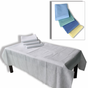 Vente en gros de drap de lit plat en polycoton blanc tissu 130TC pour le caoutchouc de l'hôpital - Product Image 2