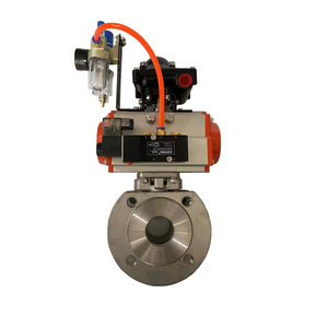 Válvula de bola neumática de inserción delgada tipo oblea/brida personalizada Dn50~Dn400 para aplicaciones generales, compatible con OEM - Product Image 1