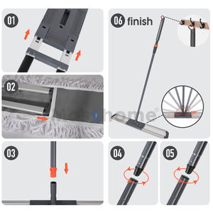 Masthome-Herramientas de limpieza de suelo, mopa plana comercial, 360, a prueba de polvo, Industrial, para traje - Product Image 5