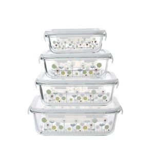 Hộp Đựng Thức Ăn Bằng Thủy Tinh Chất Lượng Cao Có Nắp Chống Rò Rỉ Bằng Thủy Tinh Borosilicate - Product Image 2