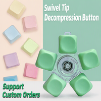 Jouet anti-stress rotatif lumineux pour doigts avec capuchons de touches personnalisables – Portable pour le bureau