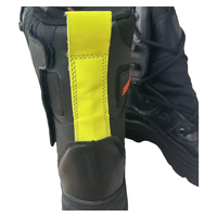 Chaussures de sécurité structurelles en cuir de pompier ODM/OBM de haute qualité avec bandes réfléchissantes pour le sauvetage en milieu sauvage et en milieu urbain
