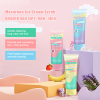 Groothandel Veganistische Exfoliërende Suiker Vochtinbrengende Bessen Banaan Melk Fruit Ijs Whitening Body Scrub