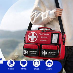 Botiquín de primeros auxilios Aolderson, 520 piezas, tela Oxford, soluciones de emergencia impermeables para el hogar, el coche y el exterior - Product Image 5