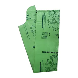 Wholesale Custom Logo Color Biodegradable Plant Ecology Garbage Bag with Box Fruit Carton OEM Custom Printing Accept Compostable