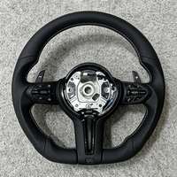 Volant de voiture sport en cuir noir complet pour BMW M3 M4 M5 M6 F30 F10 F15 X3m F97 F20 F22 F25 F31 F32 F34 F80 F84 F87