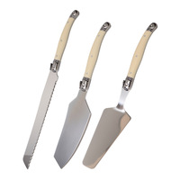 Ensemble couteau à pain et spatule à gâteau en acier inoxydable, outils de pâtisserie pour l'étalement de la crème et des gâteaux avec spatule à gâteau, en stock