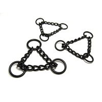 1 pouce en acier inoxydable PVD noir mat déclencheur mousqueton Martingale collier de chien chaîne D anneau quincaillerie ensemble