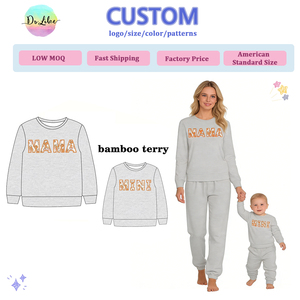 <span class=keywords><strong>Felpa</strong></span> Mama <span class=keywords><strong>e</strong></span> Mini <span class=keywords><strong>felpa</strong></span> <span class=keywords><strong>famiglia</strong></span> abbinata vestiti di bambù da donna in spugna <span class=keywords><strong>felpa</strong></span> da donna - Product Image 1