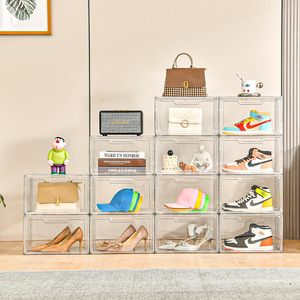 Boîte de rangement transparente pliable et détachable pour chaussures, design compact, prix compétitif, vente en gros 2026 - Product Image 4