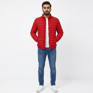 Veste matelassée en toile pour homme, sur mesure, de haute qualité, service OEM, avec logo personnalisé sur le devant, respirante, séchage rapide, vêtements décontractés d'hiver - Product Image 1