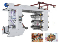 A Vidéo HDPE LDPE PE en plastique en Nylon poly film rouleau 4 couleurs machine d'impression flexographique, utilisé flexo impression machine prix
