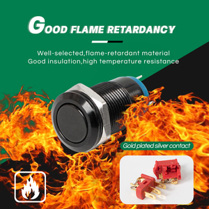 Factory Price 12mm Flat Head 1NO 4 Pins Waterproof IP67 Momentary <strong>Push</strong> <strong>Button</strong> - Product Image 4