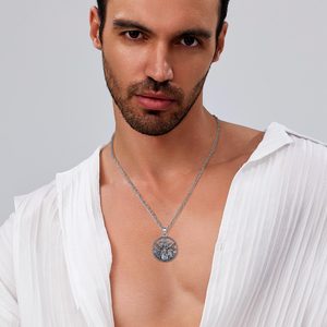 Merryshine Collier Amulette Religieuse en Cuivre Viking, Pendentif Arbre, <span class=keywords><strong>Mythologie</strong></span> <span class=keywords><strong>Nordique</strong></span>, Runes Celtiques, Bijoux - Product Image 2