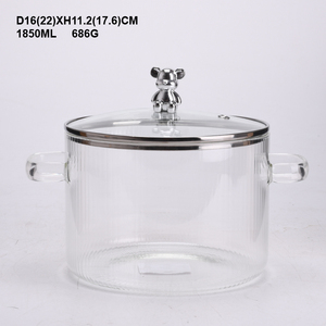Olla <span class=keywords><strong>de</strong></span> <span class=keywords><strong>vidrio</strong></span> <span class=keywords><strong>de</strong></span> 1600 Ml-Resistente al calor Flame Safe Borosilicate Cookware Stove Pot <span class=keywords><strong>para</strong></span> Pasta Fideos, - Product Image 5
