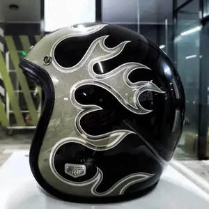 2024 OEM Custom casco in fibra di carbonio moto elettrico moto moto moto casco mezza faccia per adulti uomini donne