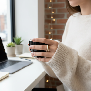 All'ingrosso Tending Titanium Punk Anelli di Moda per le Donne a Cuore di Ragno Design Taglio di Diamante Regolabile Apertura di Vendita Caldo Gioielli - Product Image 3