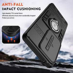 Protecteur de caméra coulissante Armor Hybrid TPU Hard Back <span class=keywords><strong>Case</strong></span> pour Infinix Hot 60 Pro + 60i 50i 60 50 / Smart <span class=keywords><strong>9</strong></span> Car Ring Holder Cover - Product Image 4