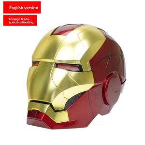 Máscara de Iron Man Mk5 1:1 para Juego de Rol, Control de Voz Electrónico de Encendido/Apagado, Iluminación para Halloween, Transpirable, Ecológica, Sensor Táctil - Product Image 3